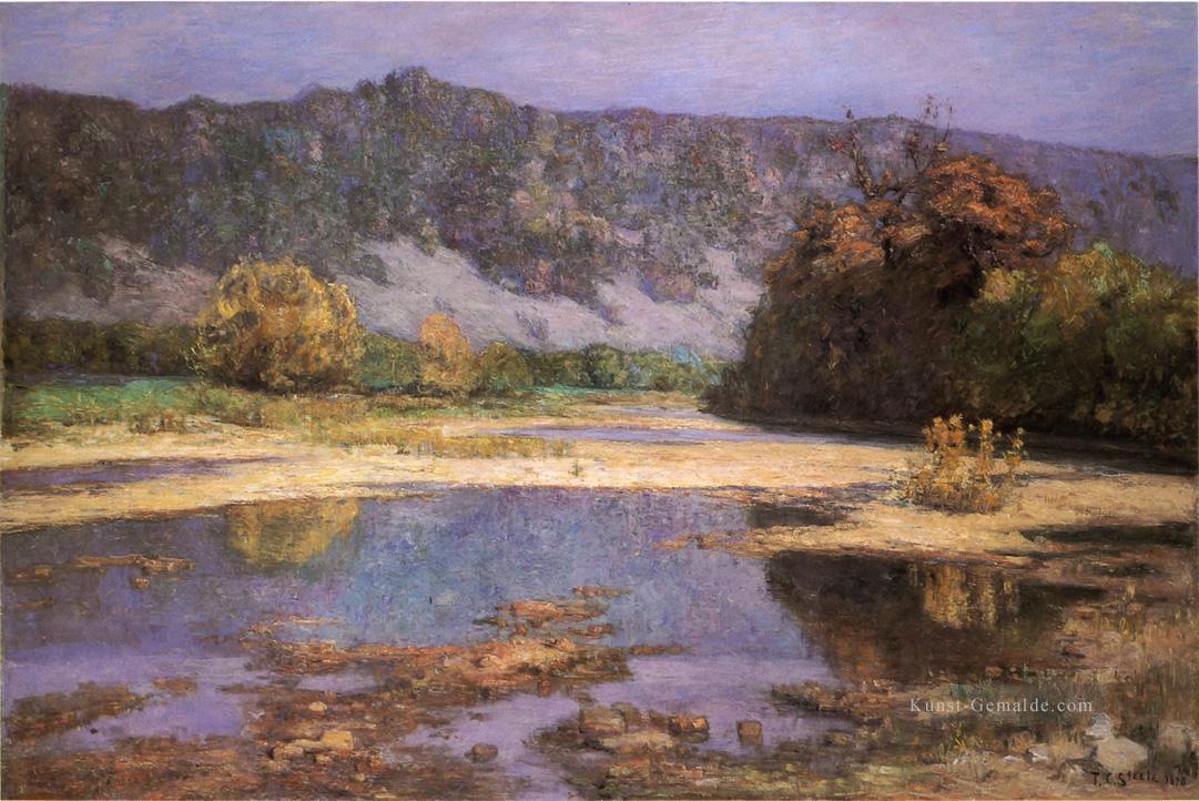 Die Muscatatuck Impressionist Indiana Landschaften Theodore Clement Steele Fluss Ölgemälde